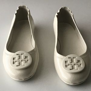 White Tory Burch Flats
